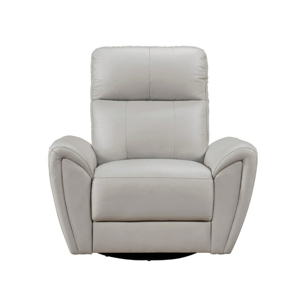 English Elm Swivel Glider Accent Chair Top Grain Leather Low Profile Modern Living Room Seat B011P580774