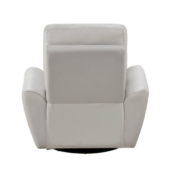 English Elm Swivel Glider Accent Chair Top Grain Leather Low Profile Modern Living Room Seat B011P580774