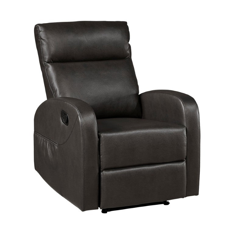 English Elm Reclining Wall Hugger Chair Faux Leather Pocket Coil Foam Compact Living Room Seat B011P580777