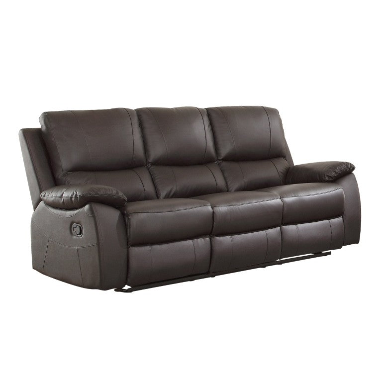 English Elm Double Reclining Sofa Faux Leather Pillow Top Arms Pocket Coil Casual Living B011P580781