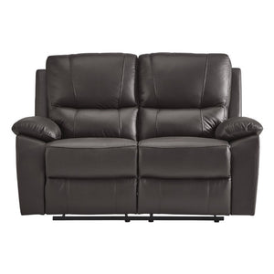 English Elm Double Reclining Faux Leather Loveseat with Pillow Arms and Pocket Coil Cushion Support B011P580782