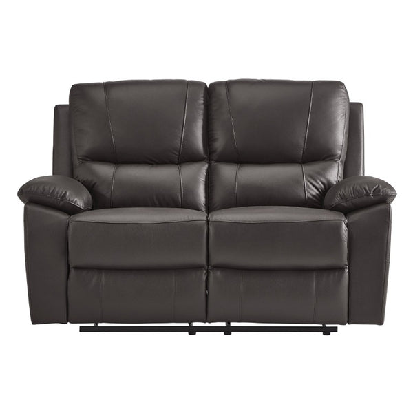 English Elm Double Reclining Faux Leather Loveseat with Pillow Arms and Pocket Coil Cushion Support B011P580782