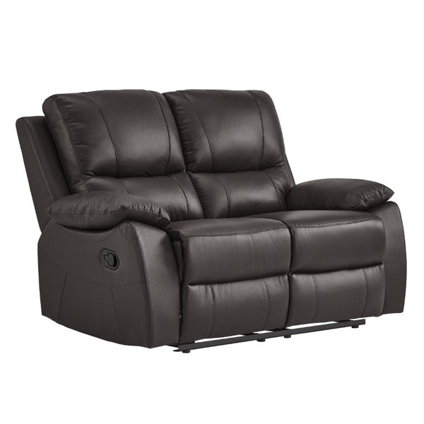 English Elm Double Reclining Faux Leather Loveseat with Pillow Arms and Pocket Coil Cushion Support B011P580782