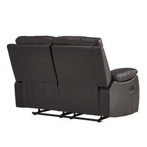 English Elm Double Reclining Faux Leather Loveseat with Pillow Arms and Pocket Coil Cushion Support B011P580782