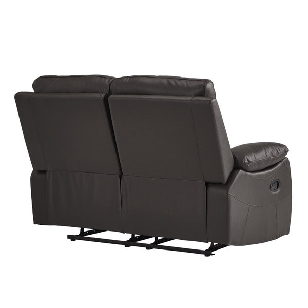 English Elm Double Reclining Faux Leather Loveseat with Pillow Arms and Pocket Coil Cushion Support B011P580782