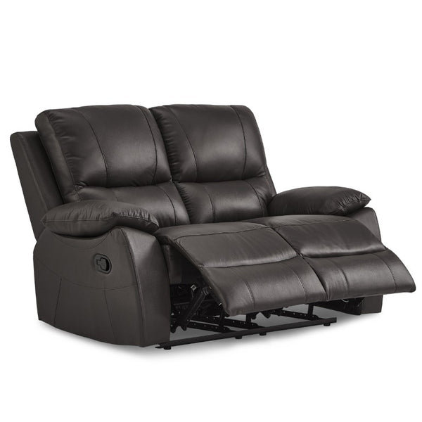 English Elm Double Reclining Faux Leather Loveseat with Pillow Arms and Pocket Coil Cushion Support B011P580782