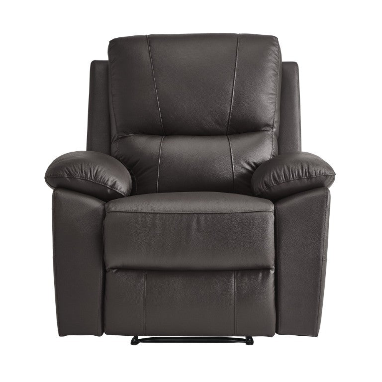 English Elm Reclining Faux Leather Armchair with Pocket Coil Cushioning for Casual Living Rooms B011P580783