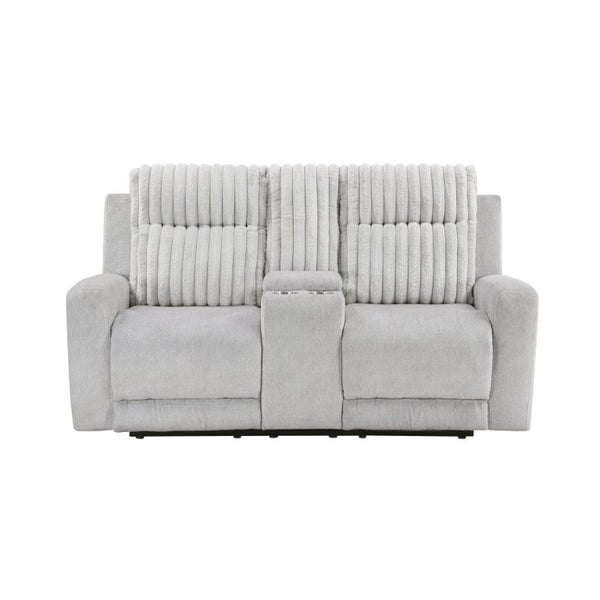English Elm Double Reclining Loveseat with Center Console Corduroy Microfiber Media Room Seating B011P580793