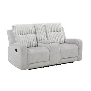 English Elm Double Reclining Loveseat with Center Console Corduroy Microfiber Media Room Seating B011P580793