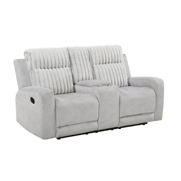 English Elm Double Reclining Loveseat with Center Console Corduroy Microfiber Media Room Seating B011P580793