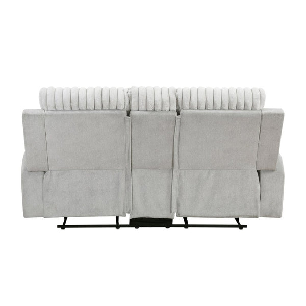 English Elm Double Reclining Loveseat with Center Console Corduroy Microfiber Media Room Seating B011P580793