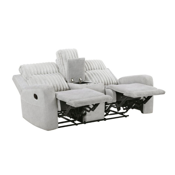 English Elm Double Reclining Loveseat with Center Console Corduroy Microfiber Media Room Seating B011P580793