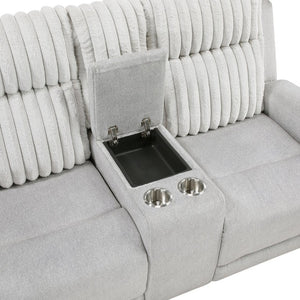 English Elm Double Reclining Loveseat with Center Console Corduroy Microfiber Media Room Seating B011P580793