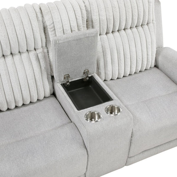 English Elm Double Reclining Loveseat with Center Console Corduroy Microfiber Media Room Seating B011P580793