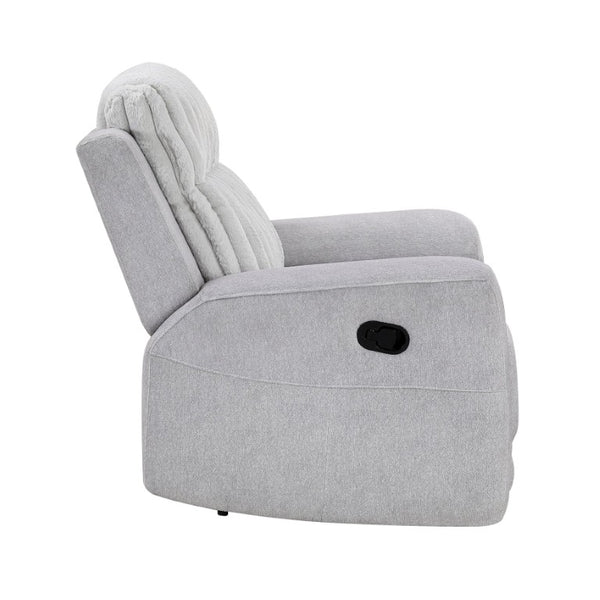 English Elm Reclining Chair with Dual Fabric Corduroy Microfiber Upholstery for Living Room Comfort B011P580794