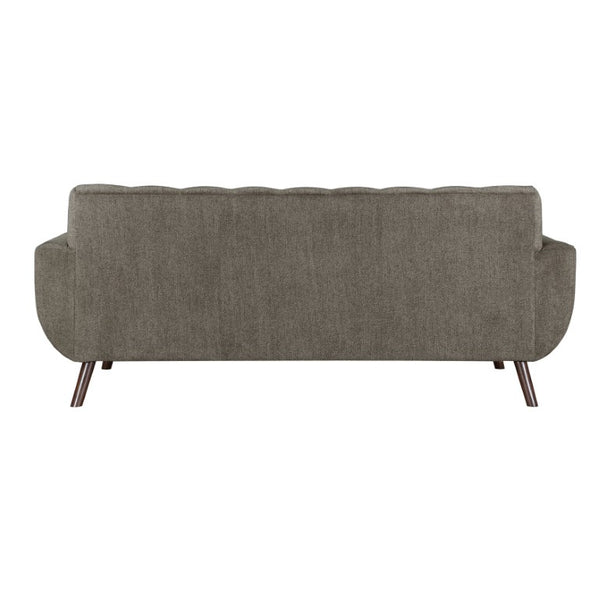 English Elm Sofa Mid-Century Modern Microfiber Upholstered with Walnut Legs and Pocket Coil Cushions B011P580795
