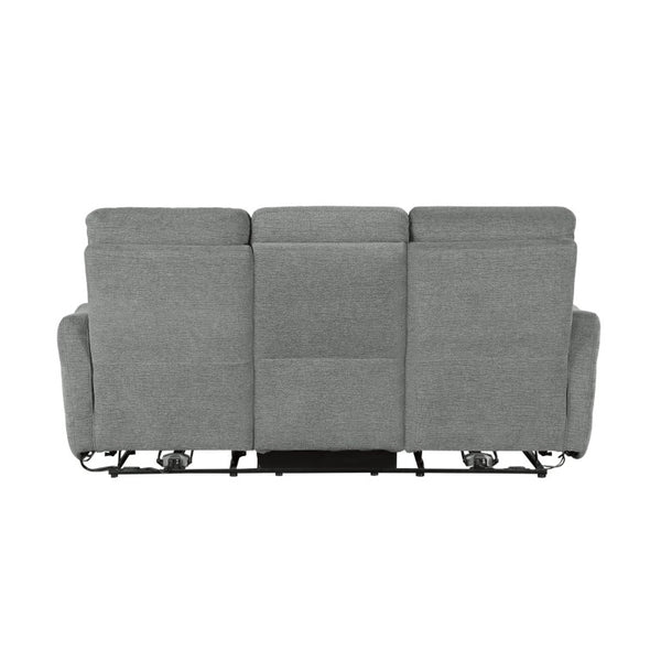 English Elm Power Lay Flat Reclining Sofa with Adjustable Headrests and USB Charging in Dove Gray Chenille Dark Gray B011P580798