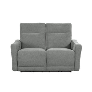 English Elm Power Reclining Loveseat Lay Flat Chenille Upholstered Sofa with USB Charging Ports B011P580799