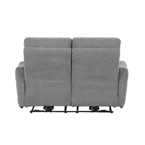 English Elm Power Reclining Loveseat Lay Flat Chenille Upholstered Sofa with USB Charging Ports B011P580799