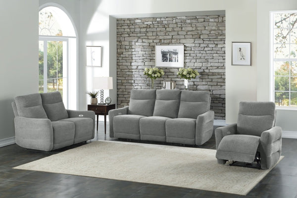 English Elm Power Reclining Loveseat Lay Flat Chenille Upholstered Sofa with USB Charging Ports B011P580799
