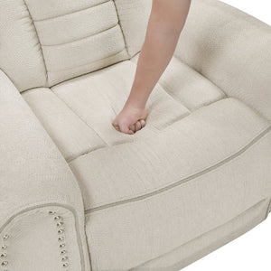 English Elm Double Reclining Sofa Chenille Upholstered with Nailhead Trim and Pocket Coil Support B011P580803