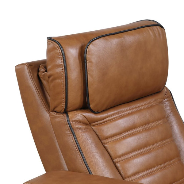 English Elm Power Reclining Loveseat with Top-Grain Leather Massage Heat and Built-In Speakers B011P580810