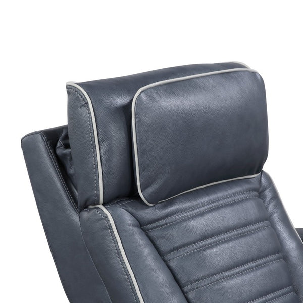 English Elm Power Recliner with LED Lighting Top Grain Leather Massage Heated Theater Chair B011P580814