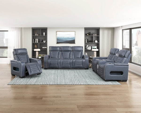 English Elm Power Recliner with LED Lighting Top Grain Leather Massage Heated Theater Chair B011P580814