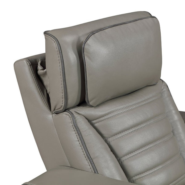 English Elm Power Reclining Loveseat with Top-Grain Leather Massage Speakers and LED Ambiance B011P580816