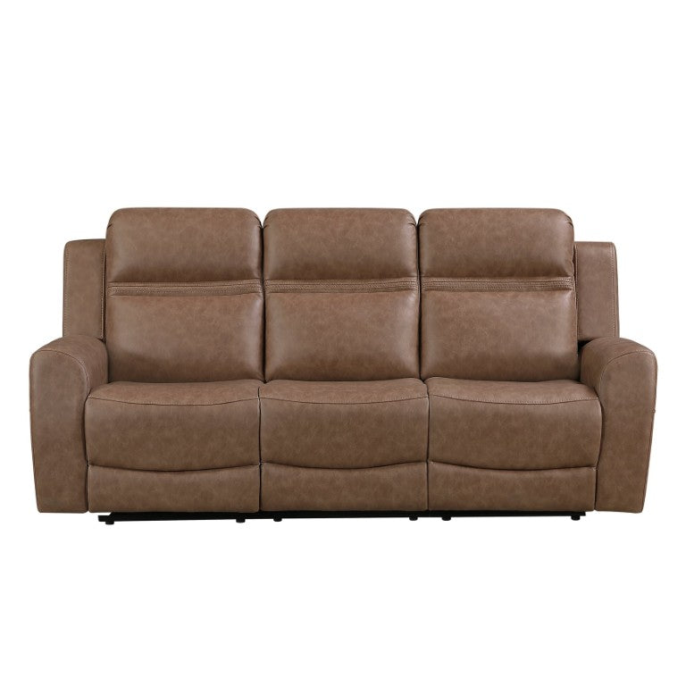 English Elm Double Reclining Sofa Wall Hugger Microfiber Living Room Seating with Pocket Coil Support B011P580818