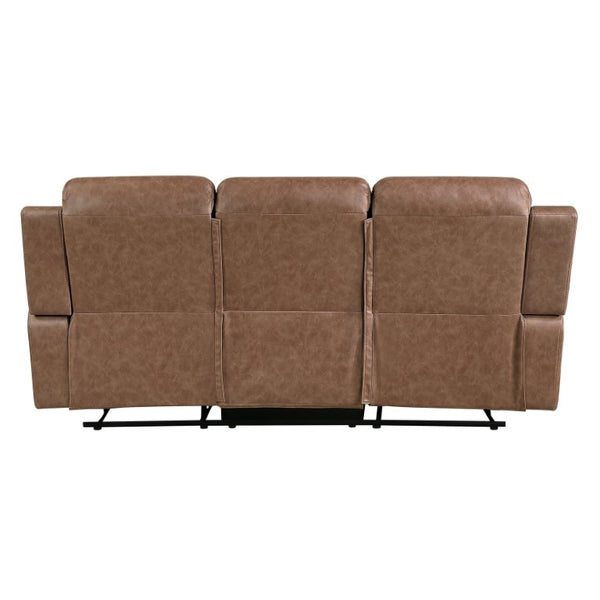 English Elm Double Reclining Sofa Wall Hugger Microfiber Living Room Seating with Pocket Coil Support B011P580818