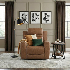 English Elm Reclining Wall Hugger Chair Microfiber Upholstered with Pocket Coil Support for Living Rooms B011P580820
