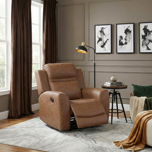 English Elm Reclining Wall Hugger Chair Microfiber Upholstered with Pocket Coil Support for Living Rooms B011P580820