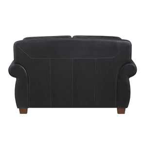 English Elm Love Seat Top Grain Leather Loveseat with Nailhead Trim and Pocket Coil Support B011P580822