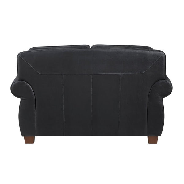 English Elm Love Seat Top Grain Leather Loveseat with Nailhead Trim and Pocket Coil Support B011P580822