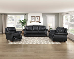 English Elm Love Seat Top Grain Leather Loveseat with Nailhead Trim and Pocket Coil Support B011P580822