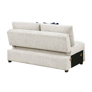 English Elm Convertible Armless Sleeper Loveseat with Microfiber Upholstery and Pull Out Bed Frame B011P580823