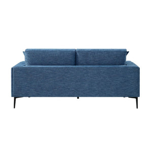 English Elm Sofa with Plush Chenille Upholstery Foam Cushions and Sleek Metal Legs for Living Room Blue Chenille 83 x 36 x 36.5 inches B011P580828