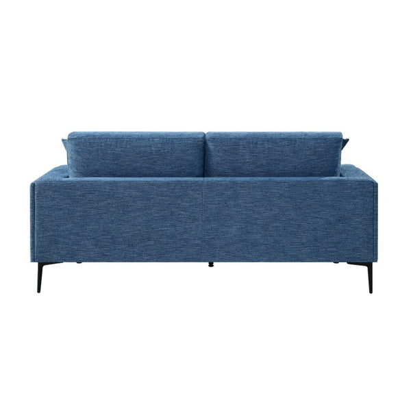 English Elm Sofa with Plush Chenille Upholstery Foam Cushions and Sleek Metal Legs for Living Room Blue Chenille 83 x 36 x 36.5 inches B011P580828