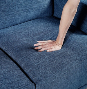 English Elm Sofa with Plush Chenille Upholstery Foam Cushions and Sleek Metal Legs for Living Room Blue Chenille 83 x 36 x 36.5 inches B011P580828