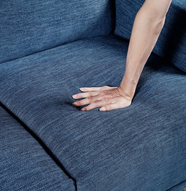 English Elm Sofa with Plush Chenille Upholstery Foam Cushions and Sleek Metal Legs for Living Room Blue Chenille 83 x 36 x 36.5 inches B011P580828