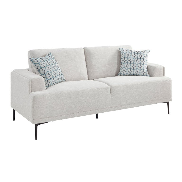 English Elm Sofa Transitional Three Seat Polyester Upholstered Living Room Couch with Pocket Coil Cushions Taupe Chenille B011P580831