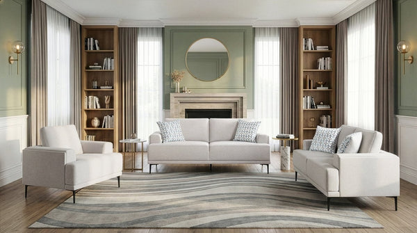 English Elm Love Seat Chenille Upholstered Two Seater Sofa with Tailored Frame for Living Rooms B011P580832