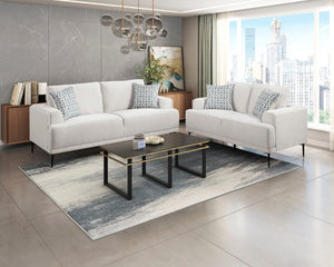 English Elm Love Seat Chenille Upholstered Two Seater Sofa with Tailored Frame for Living Rooms B011P580832