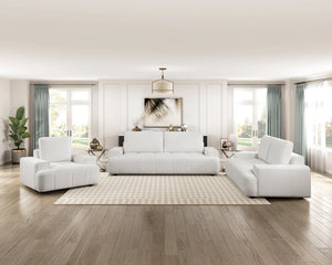 English Elm Sofa Transitional Three Seat Polyester Upholstered Living Room Couch with Pocket Coil Cushions Beige Chenille B011P580834