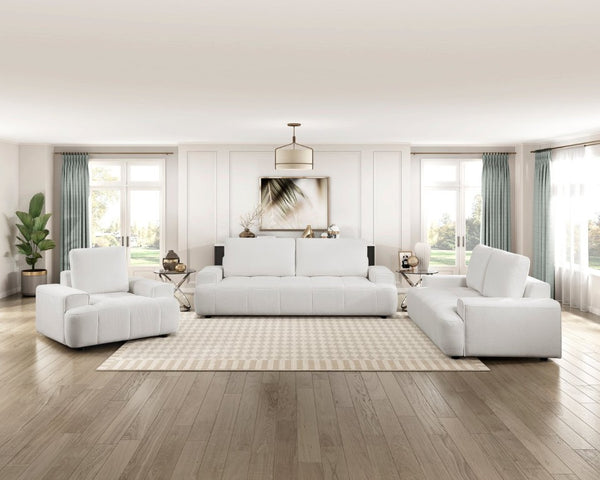 English Elm Sofa Transitional Three Seat Polyester Upholstered Living Room Couch with Pocket Coil Cushions Beige Chenille B011P580834