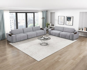 English Elm Armless Modular Sectional Chair Tufted Polyester Upholstery with Down Blend Foam Cushion B011P580839