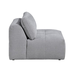 English Elm Armless Modular Sectional Chair Tufted Polyester Upholstery with Down Blend Foam Cushion B011P580839