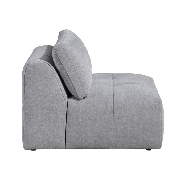 English Elm Armless Modular Sectional Chair Tufted Polyester Upholstery with Down Blend Foam Cushion B011P580839