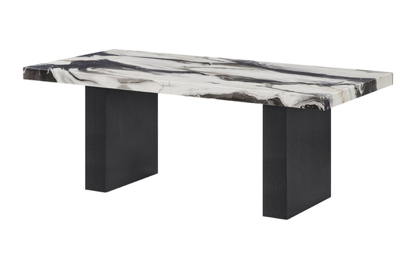 English Elm Modern Faux Marble 3 Piece Living Room Table Set with High Gloss Tops Matte Bases B011P580888